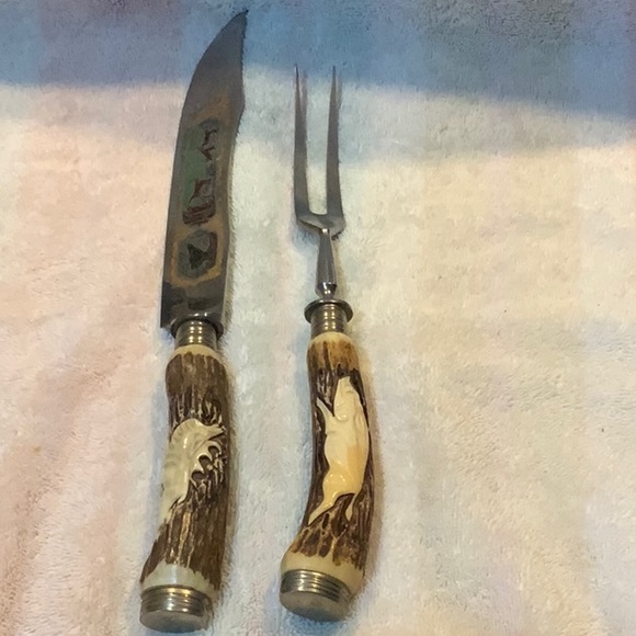 Baron Soldingen Dining Vintage Baron Solingen Carved Engraved Knife